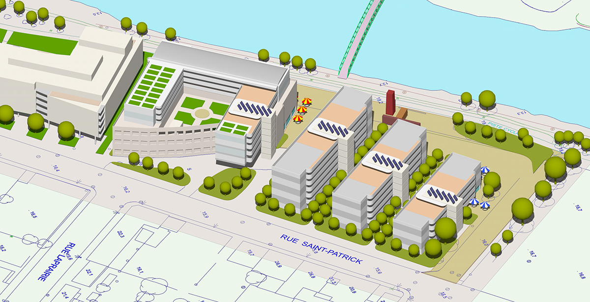 2175 Saint-Patrick  - rev 2015 - place publique - espaces publics - nouvelle passerelle