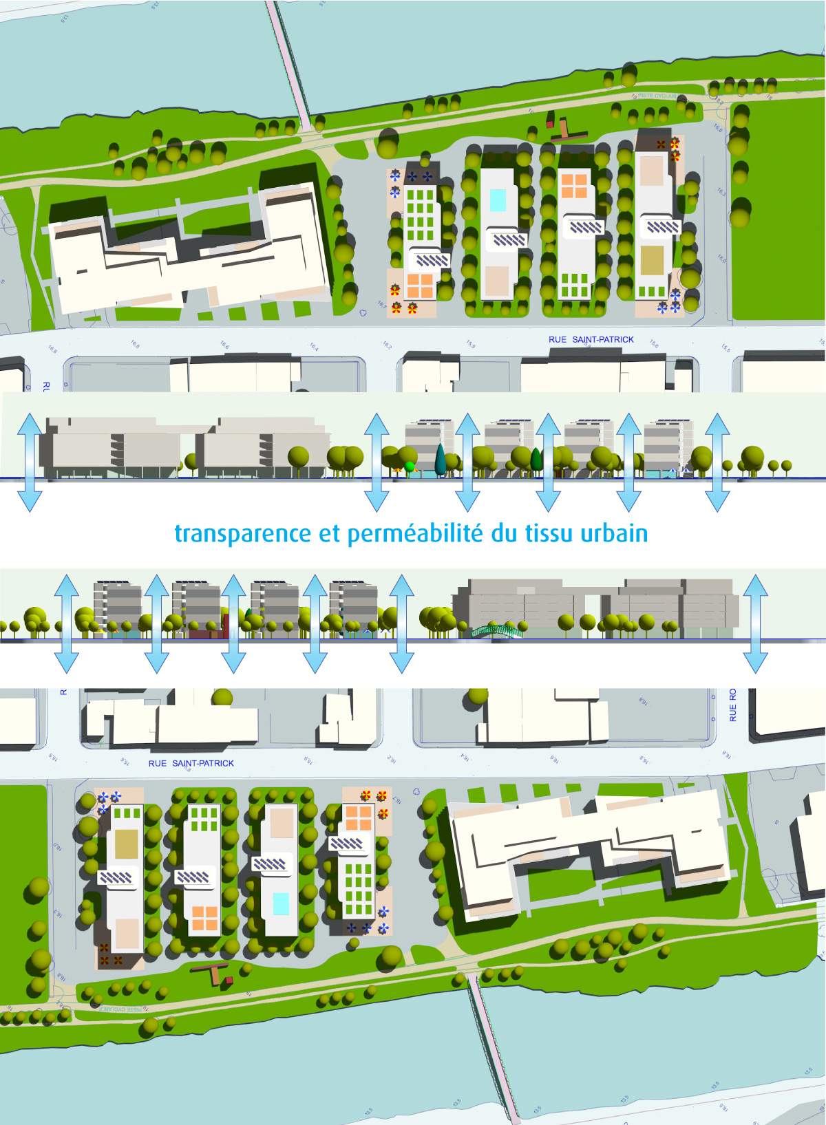 2175 Saint-Patrick - transparence et perméabilité du tissu urbain2175